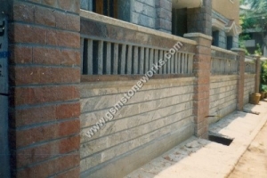 Stone compound wall (15) 